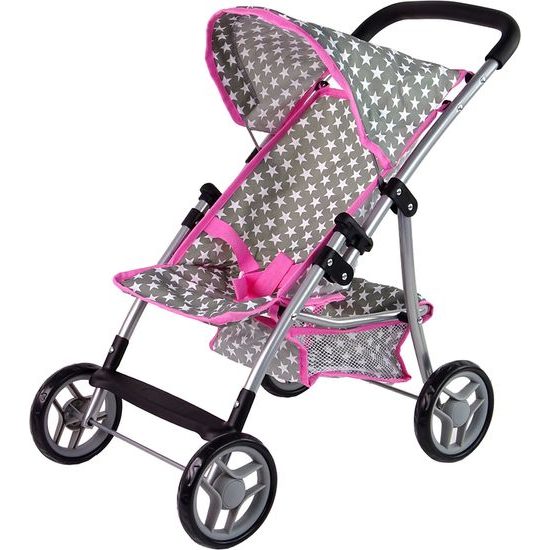 Alice sportovní kočárek pro panenku 9304 šedo-růžový