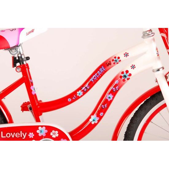 Dětské kolo Volare Lovely červeno-bílé 20"
