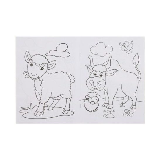 Omalovánky+aktivity/Maľovanky+aktivity Na farmě/Na farme 4ks + pastelky CZ+SK verze