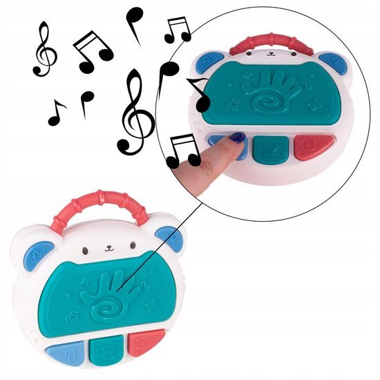 Interaktivní bubínek se zvuky a světly Myška zelená