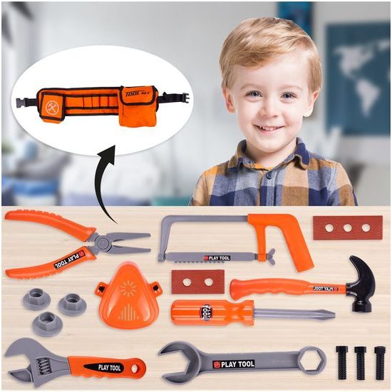 Sada dětského nářadí s helmou Malý opravář
