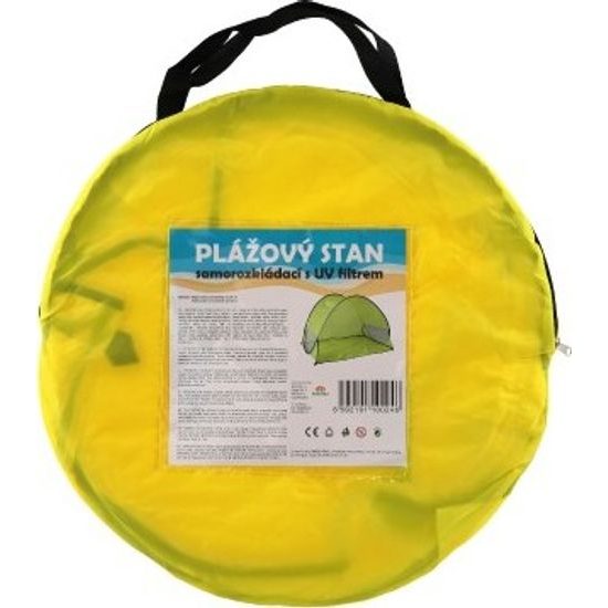 Stan plážový s UV filtrem - samorozkládací - obdelník žlutý