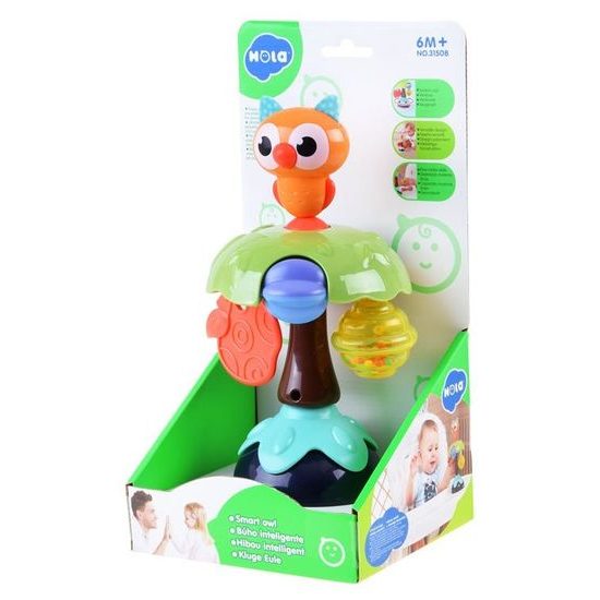 Huile Toys senzorická hračka s přísavkou pro nejmenší Smart Owl