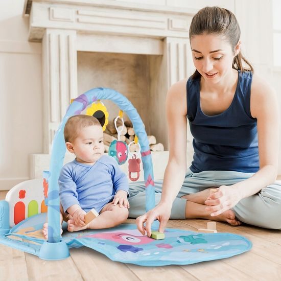 Dětská hrací deka s piankem Ocean - modrá