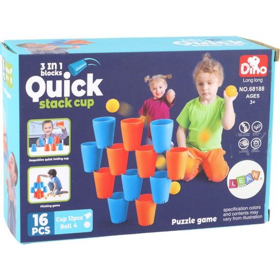 Smyslové hrací kelímky 3v1 16 kusů