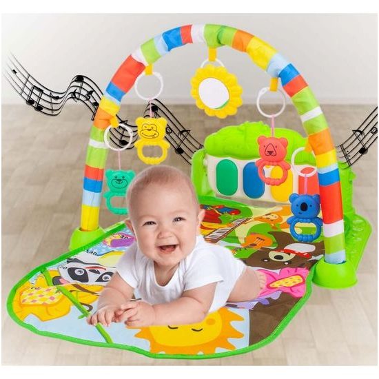 Hrací deka s piankem Sluníčko zelená