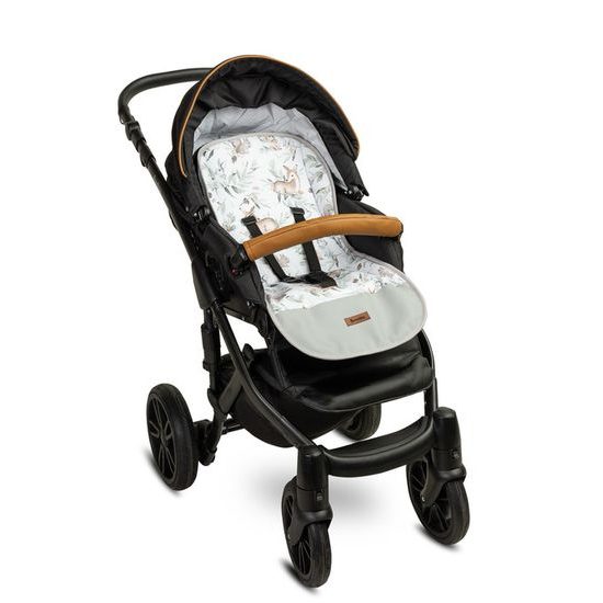 Podložka do kočárku Wafel srnky mátová