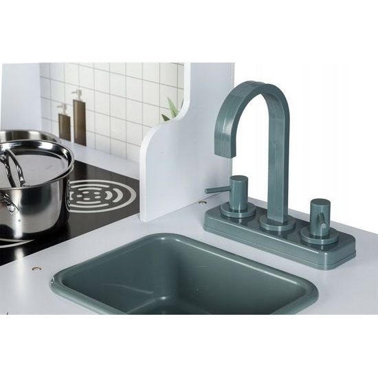 Ecotoys velká dřevěná kuchyňka s příslušenstvím