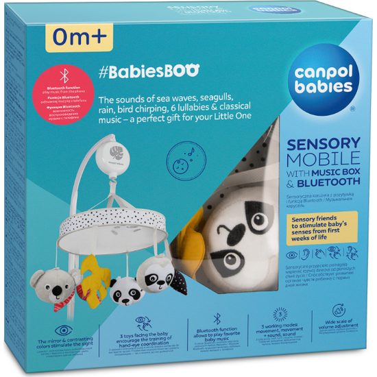 CANPOL babies Senzorický plyšový kolotoč s melodiemi/bluetooth BabiesBoo