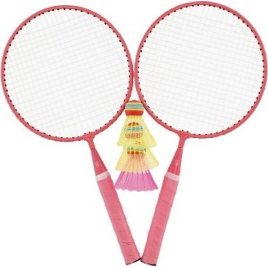 Badminton dětská sada - 2 pálky + 3 košíčky - mix 2 barvy