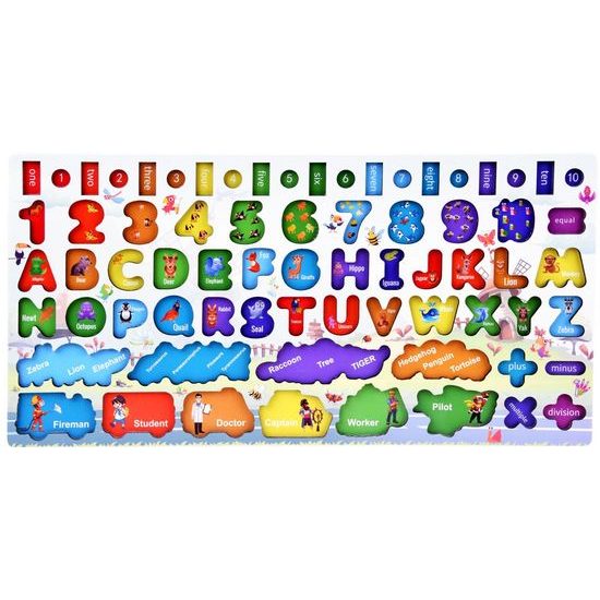 Dřevěná vkládačka pro děti 5v1 Preschool Table