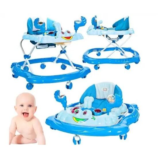 Dětské vzdělávací chodítko Laugh Walker modré