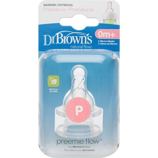 DR.BROWNS - Dudlík na láhve Standard úzké 0m + silikonový 2ks