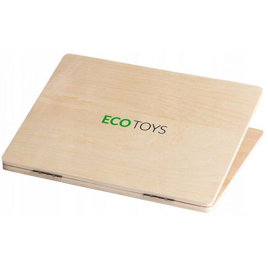 Ecotoys dřevěný notebook s magnetickým monitorem