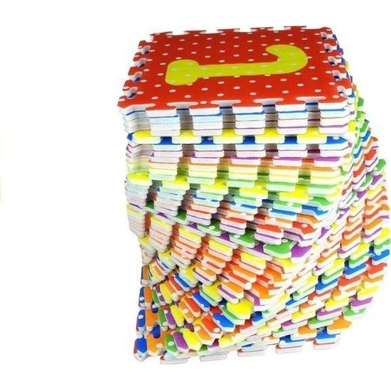 Pěnové puzzle s barevnými čísly a abecedou