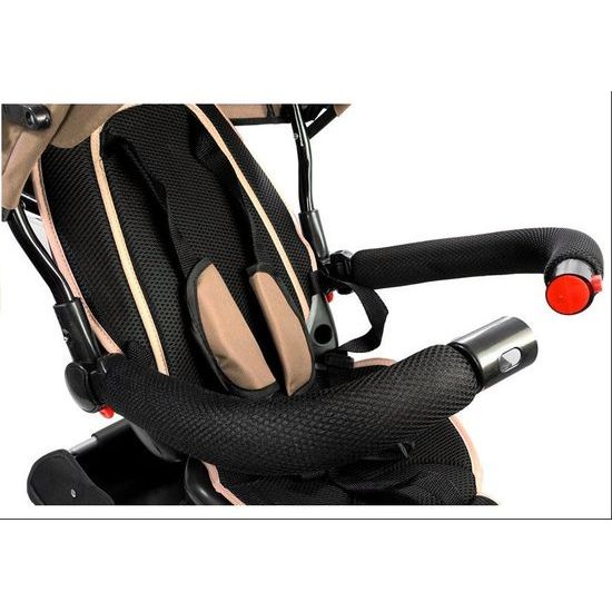 Majlo Toys multifunkční tříkolka s nafukovacími koly PRO500 béžová