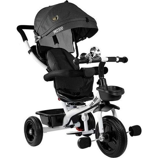 Dětská tříkolka s otočným sedadlem PRO300 černá