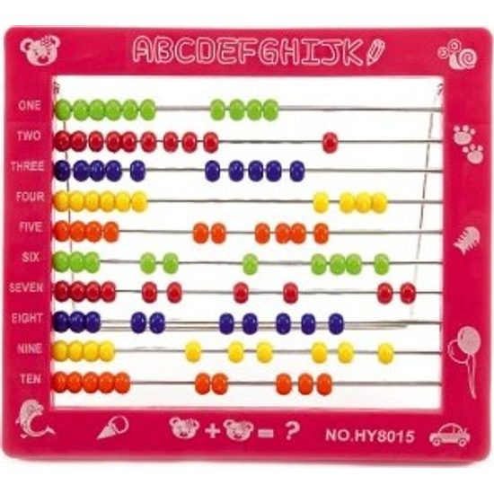 Počítadlo 100 kuliček - mix 4 barvy