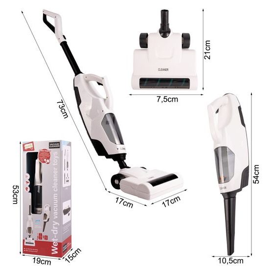 Dětský tyčový vysavač na baterie 2v1 Wet Dry