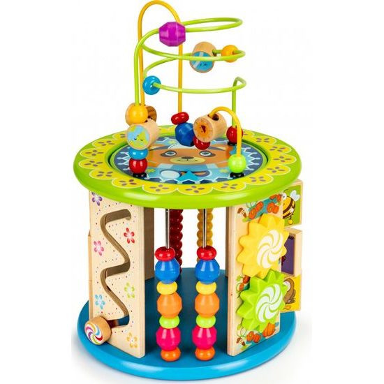 Ecotoys dřevěná edukační kostka s lovením rybek 7v1