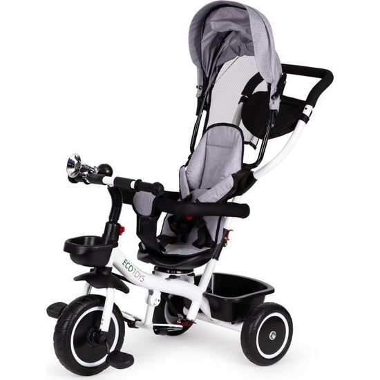 Ecotoys dětská tříkolka s otočným sedadlem S360 šedá