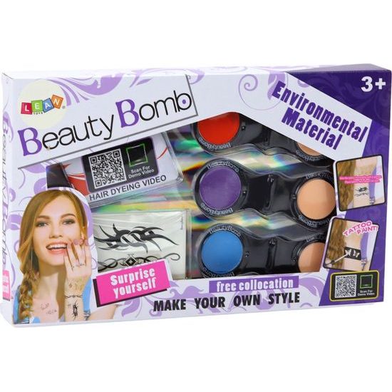 Sada tetování a houbičky na barvení vlasů