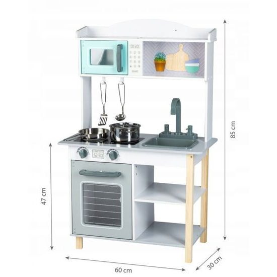 Ecotoys dětská dřevěná kuchyňka s příšlušenstvím