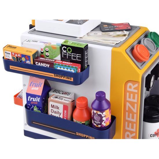 Dětský obchůdek s kávovarem a lednicí Self Checkout