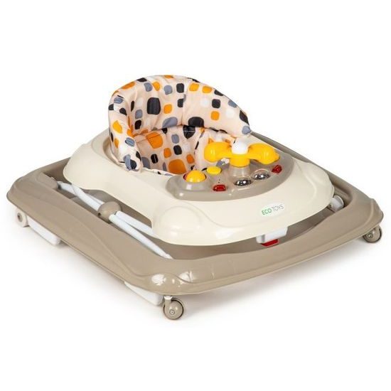 Ecotoys dětské vzdělávací chodítko hnědé