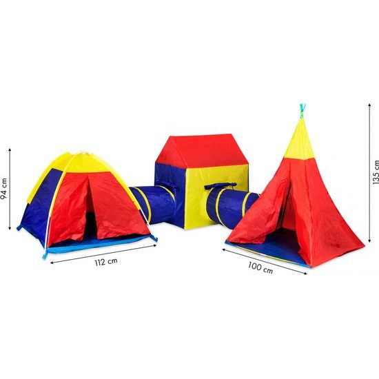 Ecotoys dětský stan 5v1 se 2 tunely