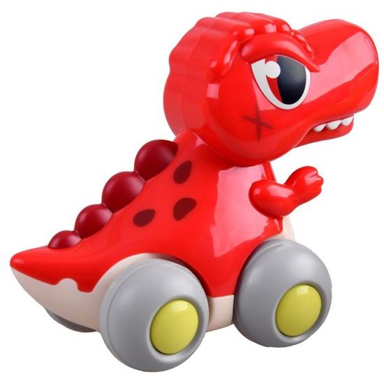 Huile Toys dinosaurus pro nejmenší na setrvačník - červený