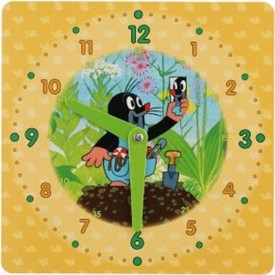 Výukové papírové hodiny - Krtek - mix barev