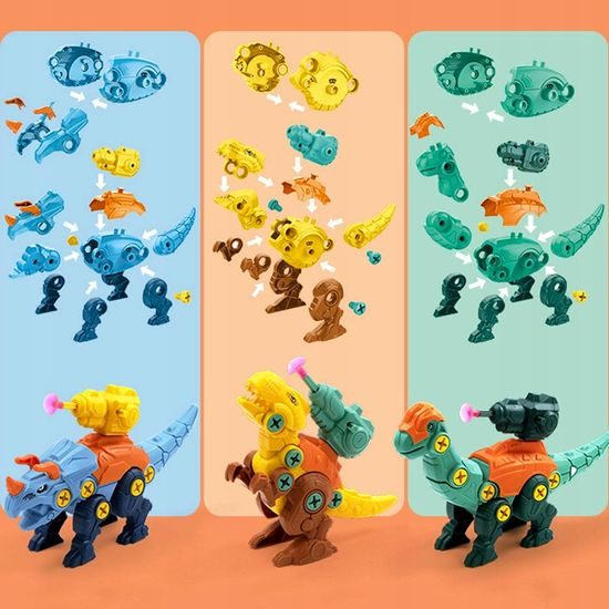 Šroubovací dinosauři s vrtačkou na baterie v kufříku