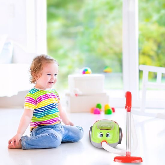 Dětský vysavač na baterie se světlem Little Cleaner zelený