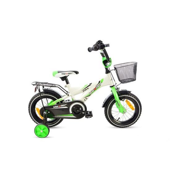 Mexller dětské kolo BMX 12" s vodící tyčí bílozelená