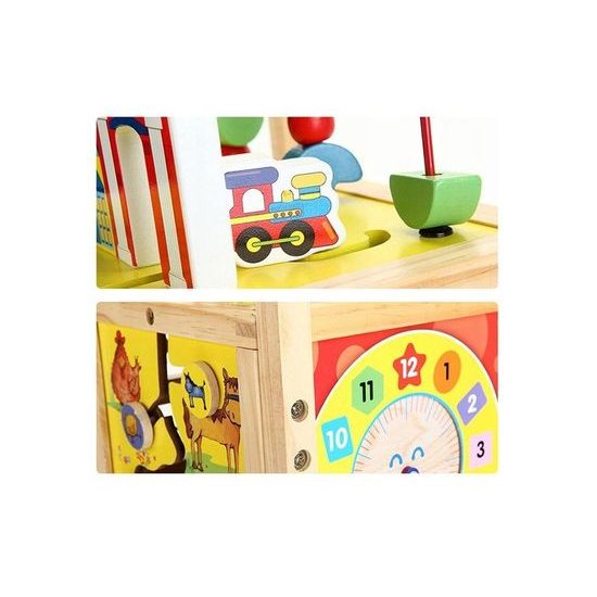 Doris dřevěné chodítko edukační kostka 6v1