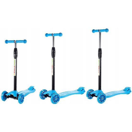 Dětská koloběžka Glow Scooter se svítícími koly modrá