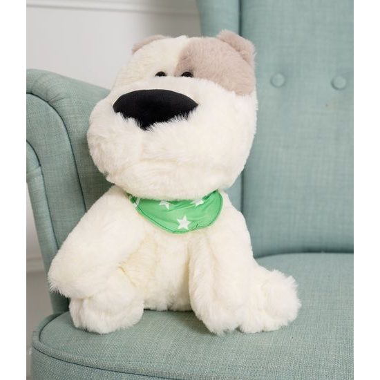 Plyšový pejsek Fredy 25 cm - bílý