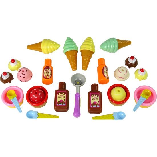 Dětská sada plastových sladkostí s nádobím