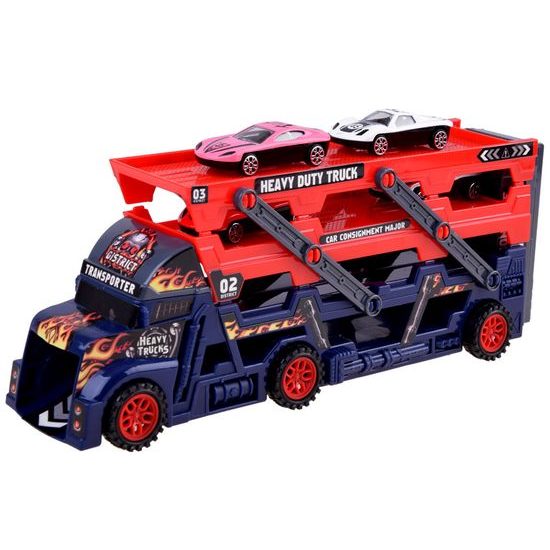 Odtahové auto se 4 autíčky a skluzavkou Heavy Truck