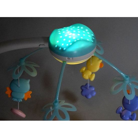 Doris kolotoč nad postýlku s projektorem a dálkovým ovládáním Bed Bell modrý