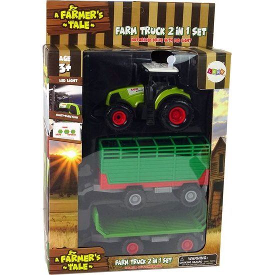 Traktor se dvěma přívěsy se zvukem