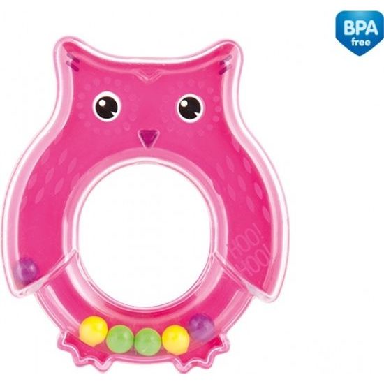 CANPOL babies Chrastítko sova růžová