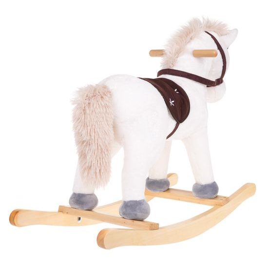 Plyšový houpací kůň Ferda - bílý jednorožec