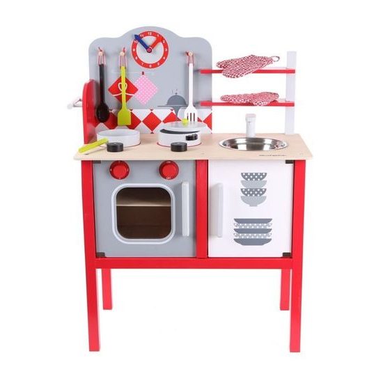 Ecotoys dětská dřevěná kuchyňka s troubou