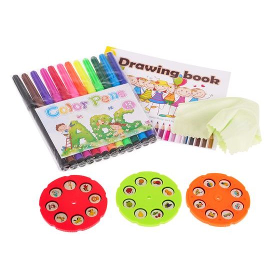 Projektor s kreslící tabulkou a 24 šablonami Žirafa