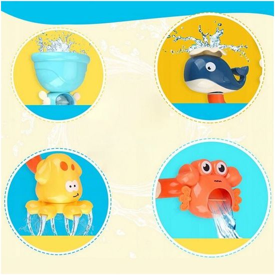 Delfínek s krabem a kolovrátkem pro děti do vany Tubs Dolphin