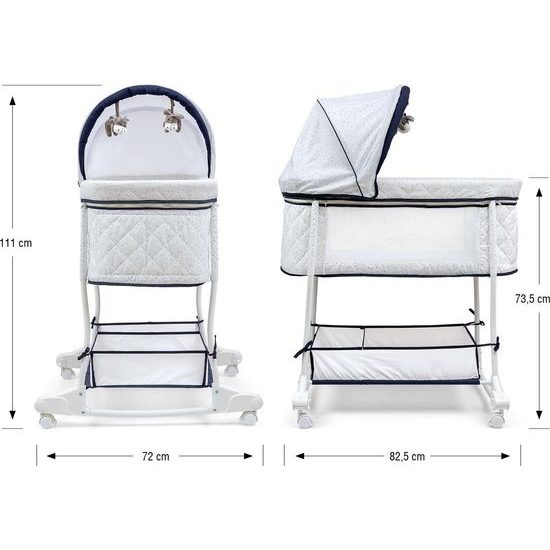 Milly Mally Multifunkční dětská postýlka Dream On - Grey