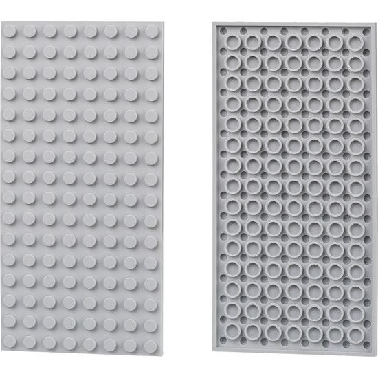 LW Toys Oboustranná deska 8 x 16 (bodů) - světle šedá