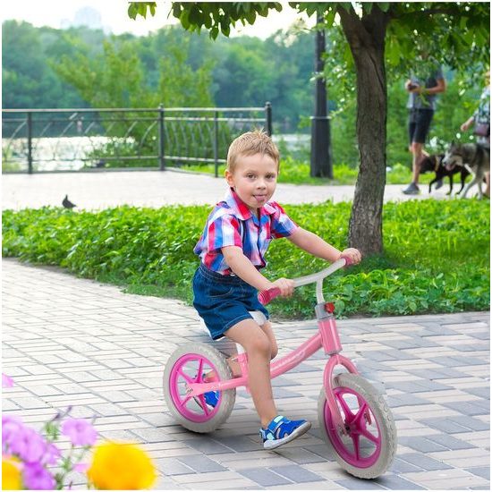 SMONTOVÁNO Dětské odrážedlo Trevis 12" růžové